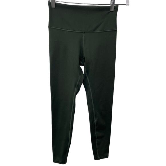 Balance Collection Cropped Leggings Pull On Mid Rise Dark Olive Green Womens S - Picture 1 of 8